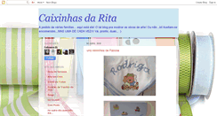 Desktop Screenshot of caixinhasdarita.blogspot.com
