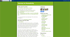 Desktop Screenshot of journeytodomesticity.blogspot.com