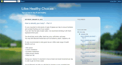 Desktop Screenshot of lifeshealthychoices.blogspot.com