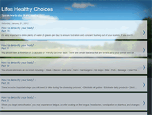 Tablet Screenshot of lifeshealthychoices.blogspot.com