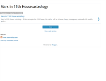 Tablet Screenshot of marsin11thhouseastrology.blogspot.com