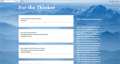 Desktop Screenshot of forthethinker.blogspot.com