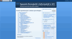 Desktop Screenshot of licencjat-inf-kn.blogspot.com