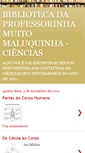 Mobile Screenshot of cienciasdaprofessorinhamaluquinha.blogspot.com