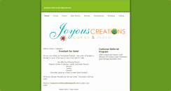 Desktop Screenshot of joyouscreationscakesandmore.blogspot.com