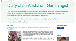 Desktop Screenshot of diaryofanaustraliangenealogist.blogspot.com