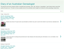 Tablet Screenshot of diaryofanaustraliangenealogist.blogspot.com