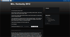Desktop Screenshot of mrskentucky2012.blogspot.com