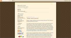 Desktop Screenshot of msoftisgreat.blogspot.com