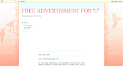 Desktop Screenshot of freeadvertismentforu.blogspot.com