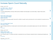 Tablet Screenshot of increasespermcountnaturally.blogspot.com