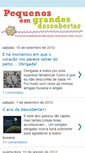 Mobile Screenshot of pequenosemgrandesdescobertas.blogspot.com