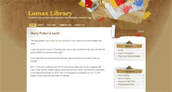 Desktop Screenshot of lomaxlibrary.blogspot.com