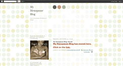 Desktop Screenshot of mymenopauseblog.blogspot.com