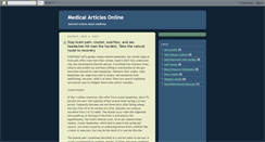 Desktop Screenshot of medicalarticlesonline.blogspot.com