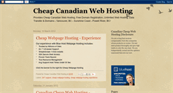 Desktop Screenshot of cheapcanadianwebhosting.blogspot.com