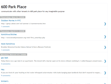 Tablet Screenshot of 600parkplace.blogspot.com