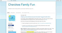 Desktop Screenshot of cherokeefamilyfun.blogspot.com