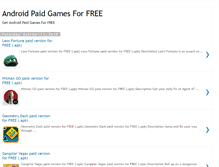 Tablet Screenshot of androidpaidgamesforfree.blogspot.com