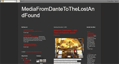 Desktop Screenshot of mediafromdantetothelostandfound.blogspot.com