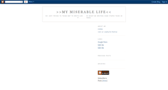 Desktop Screenshot of mymiserablelife.blogspot.com