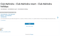 Tablet Screenshot of clubmahindraresort.blogspot.com