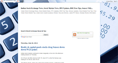 Desktop Screenshot of indian-stock-exchange-news.blogspot.com