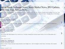 Tablet Screenshot of indian-stock-exchange-news.blogspot.com