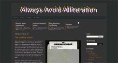 Desktop Screenshot of alwaysavoidalliteration.blogspot.com