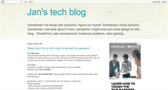 Desktop Screenshot of janstechblog.blogspot.com