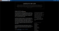 Desktop Screenshot of laszlosonlex.blogspot.com