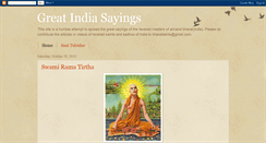 Desktop Screenshot of greatindiasayings.blogspot.com