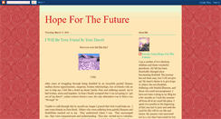 Desktop Screenshot of hopeforthefutureblogspot.blogspot.com