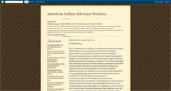 Desktop Screenshot of americanindianadvocacyservices.blogspot.com