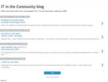 Tablet Screenshot of itinthecommunity.blogspot.com