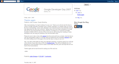 Desktop Screenshot of googledeveloperday2007-au.blogspot.com