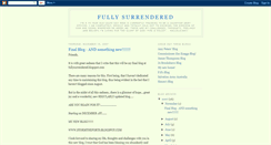 Desktop Screenshot of fullysurrendered.blogspot.com