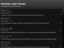 Tablet Screenshot of hardshiplettersamples.blogspot.com