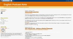 Desktop Screenshot of englishpodcastnote.blogspot.com