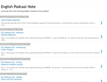 Tablet Screenshot of englishpodcastnote.blogspot.com