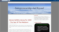 Desktop Screenshot of entrepreneurshipandbeyond.blogspot.com