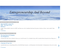 Tablet Screenshot of entrepreneurshipandbeyond.blogspot.com