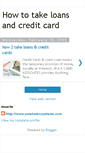Mobile Screenshot of how2takeloanscreditcards.blogspot.com