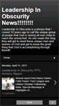Mobile Screenshot of leadershipinobscuritynews.blogspot.com