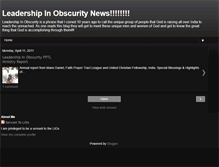 Tablet Screenshot of leadershipinobscuritynews.blogspot.com