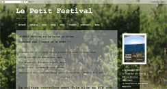 Desktop Screenshot of lepetitfestival.blogspot.com