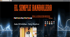 Desktop Screenshot of elsimplebandolero.blogspot.com