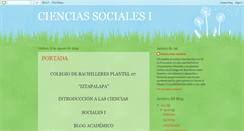 Desktop Screenshot of cienciassocialesi.blogspot.com