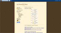 Desktop Screenshot of mybeautifuldiary88.blogspot.com