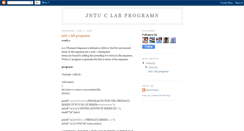 Desktop Screenshot of jntuclabprograms.blogspot.com